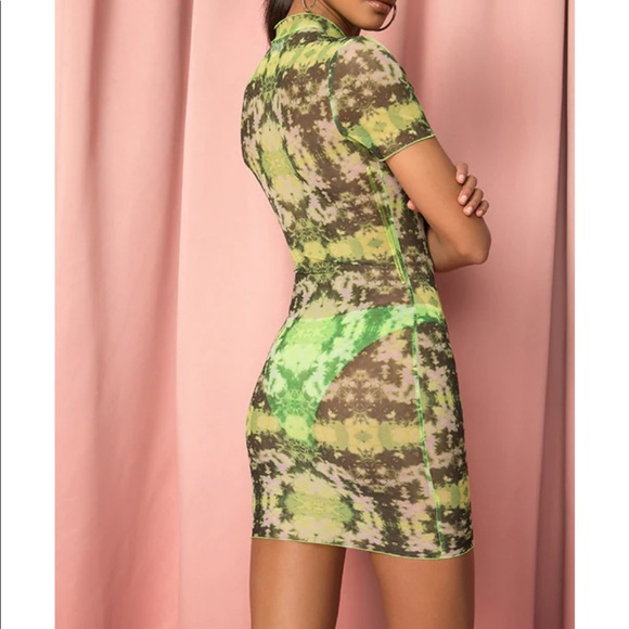 NWOT superdown mesh mini beach cover up dress - Picture 2 of 6